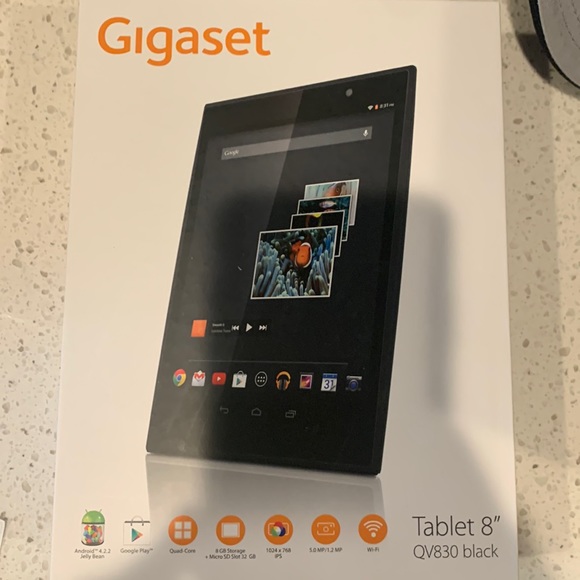 Gigaset Tablet 8” QV830 new in box with case and stylus - Picture 1 of 4
